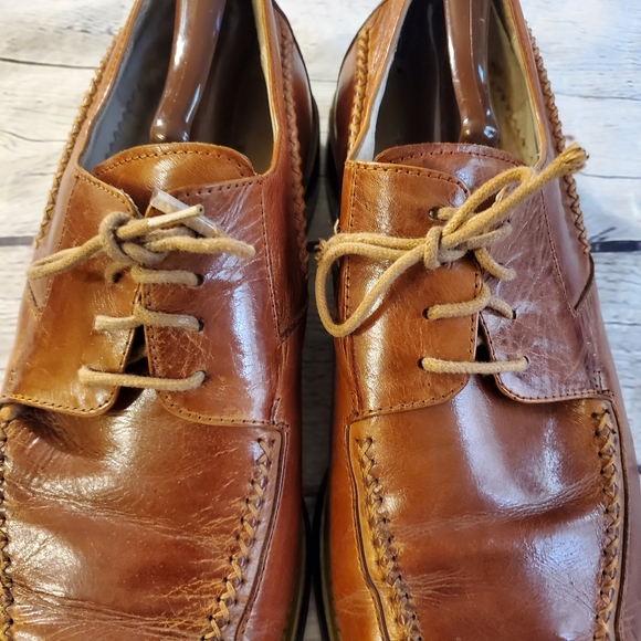 GIORGIO V MEN'S DRESS SHOES BROWN LEATHER DESIGNED IN ITALY SIZE 11M - Picture 4 of 13